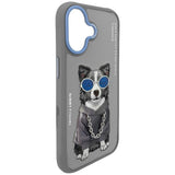 Nimmy Glasses Cool Dog Case with MagSafe for iPhone 17 6.3" Grey Blue - N-YJ-IP17-028