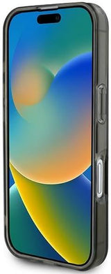 Guess IML Glitter Circle Case with MagSafe for iPhone 16 6.1" Black - GUHMP16SHFGEREK