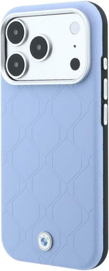 BMW Sign Deboss Quilted Metal Logo Case with MagSafe for iPhone 17/18 Pro 6.3" Blue - BMHMP18L26SWOSPB