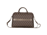 Guess 4G Triangle Logo Zipper Pocket 15" Laptop Bag Brown - GUCB15P4DPTW