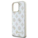 Guess Peony Script Logo Case with MagSafe for iPhone 16 Pro Max 6.9" White - GUHMP16XPGPYSH