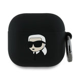 Karl Lagerfeld 3D Karl Head Silicone Case for AirPods 4 Black - KLA4RUNIKK