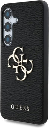 Guess Grained Big 4G Logo Small Classic Logo Case for Samsung Galaxy S25 6.2" Black - GUHCS25SPGT4MBK