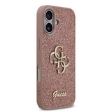 Guess PU Fixed Glitter Big 4G Metal Logo Case for iPhone 17 6.3" Pink - GUHCP17SHG4SGP