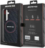 Mercedes AMG Carbon Pattern Silicone Cover with MagSafe for Samsung Galaxy S24 6.2" Black - AMHMS24S23SMRK