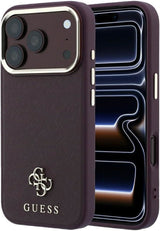 Guess Saffiano Small 4G Logo Case for iPhone 17/18 Pro 6.3" Burgundy - GUHMP18L6PSA4DMU