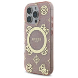 Guess IML Peony On 4G Background Case with MagSafe for iPhone 16 Pro Max 6.9" Pink - GUHMP16XH4PYEEP