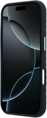 Mercedes Leather Semi Wrap Wood Effect Case with MagSafe for iPhone 17/18 Pro 6.3" Black - MEHMP18L25PFWWPK
