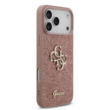 Guess PU Fixed Glitter Big 4G Metal Logo Case for iPhone 17 Pro Max 6.9" Pink - GUHCP17XHG4SGP