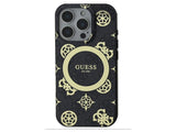 Guess IML Peony On 4G Background Case with MagSafe for iPhone 16 Pro 6.3" Black - GUHMP16LH4PYEEK