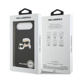 Karl Lagerfeld Liquid Silicone Double Head Case with MagSafe for iPhone 17 Air 6.5" Black - KLHMP17MSKCHPPLK
