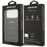 AMG Leather Debossed Lines Logo Case for iPhone 17 Pro Max 6.9" Black - AMHCP17XGSEBK