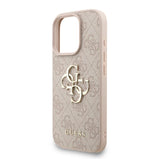 Guess PU 4G Metal Logo and Pearl Strap Case with MagSafe for iPhone 16 Pro 6.3" Pink - GUHCP16LP4GMGSP