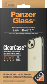 Panzer Glass Military Grade Standard Clear Case for iPhone 15 Plus 6.7" Black Edition - 1178