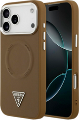 Guess Triangle Logo Case with MagSafe for iPhone 17 Pro Max 6.9" Brown - GUHMP17XPSDTSCMW