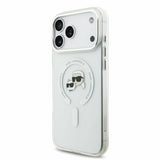Karl Lagerfeld IML Karl & Choupette Head Metal Frame Case with MagSafe for iPhone 17 Pro Max 6.9" Clear - KLHMP17XHLSKCH