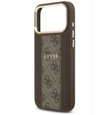 Guess 4G Stripe Case with MagSafe for iPhone 17 Pro Max 6.9" Brown - GUHMP17XPG4SEMCW