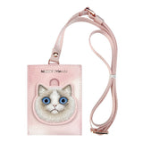 Nimmy Big Eye Cute Pet Ragdoll Cat Face Card Sleeve Holder Pink - N-XDY-KT-07-D