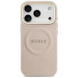 Guess Peony Hot Stamp Case with MagSafe for iPhone 17 Pro 6.3" Pink - GUHMP17LPSAMSECP
