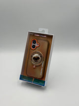 Nimmy Big Eye Cute Pet Siamese Cat Face Case with Detachable MagSafe Grip for iPhone 17 6.3" Brown Orange - N-XDY-CXZJZH-IP17-026