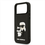 Karl Lagerfeld 3D Rubber Karl and Choupette Case for iPhone 17 Pro Max 6.9" Black - KLHCP17X3DRKCNK