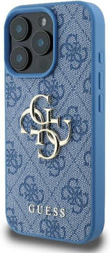 Guess 4G Big Logo Case for iPhone 16 Pro Max 6.9" Blue - GUHCP16X4GMGBL