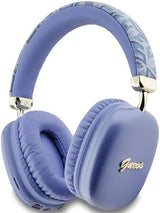 Guess GCube Metallic Script Logo On Ear Wireless Headphone Purple - GUBHK1GCTCSU