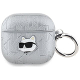 Karl Lagerfeld Monogram Choupette Head Case for AirPods 4 Silver - KLA4PGCHPS