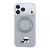 Karl Lagerfeld Karl & Choupette Head Pin Case with 360 MagSafe Ring Stand for iPhone 17/18 Pro 6.3" Grey - KLHMP18LPSRSCHG
