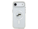 Karl Lagerfeld IML Karl & Choupette Head Metal Frame Case with MagSafe for iPhone 17 Air 6.5" Clear - KLHMP17MHLSKCH