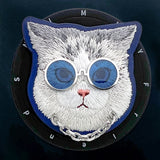 Nimmy Glass Cool Cat Face Case with Detachable MagSafe Grip Stand for iPhone 17 Pro Max 6.9" Black Blue - N-YJKM-CXZJ-IP17-PRO-MAX-03