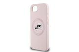 Karl Lagerfeld Liquid Silicone Karl and Choupette Head Case with MagSafe for iPhone 16e 6.1" Pink - KLHMPSE4SKCHTCP