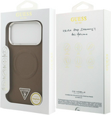 Guess Triangle Logo Case with MagSafe for iPhone 17 Pro Max 6.9" Brown - GUHMP17XPSDTSCMW
