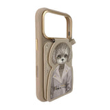 Nimmy Teddy Magnetic Combo Case with Detachable MagSafe Card Holder Stand for iPhone 17 Pro Max 6.9" Brown - N-CXMC-KTZH-IP17-PRO-MAX-14