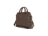 Guess 4G Triangle Logo Zipper Pocket 15" Laptop Bag Brown - GUCB15P4DPTW