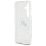 Karl Lagerfeld Button Karl & Choupette Heads Printed Logo Case with MagSafe for Samsung Galaxy S25 6.2" Clear - KLHMS25SHLSKCH