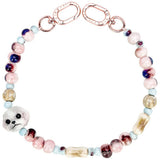 Nimmy Big Eye Cute Pet Bischon Fraise Dog Mobile Phone Chain Bag Charm Ceramic Bracelet Pink - N-XDY-SL-02