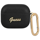 Guess Script Metal Collection Case for Airpods 3 Black Saffiano - GUA3SASMK