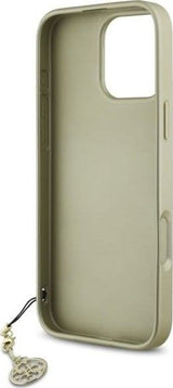 Guess 4G Charms Collection Case for iPhone 16 Pro 6.3" Brown - GUHCP16LGF4GBR
