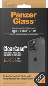 Panzer Glass Military Grade Standard Clear Case for iPhone 15 Pro Max 6.7" Black Edition - 1179