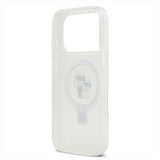 Karl Lagerfeld Ring Stand Karl and Choupette Case with MagSafe for iPhone 17 Pro 6.3" Clear - KLHMP17LHMRSKCH