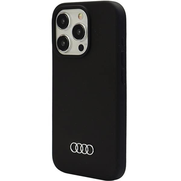 Audi Silicone Case for iPhone 15 Pro 6.1" Black - AU-LSRIP15P-Q3/D1-BK