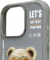 Nimmy Cool & Cute 2.0 Bear Case for iPhone 16 Pro Max 6.9" Grey - N-KM-iP16-Pro-Max-011