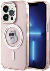 Karl Lagerfeld IML Choupette Case with MagSafe for iphone 15 Pro 6.1" Pink - KLHMP15LHFCCNOP
