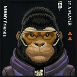 Nimmy Cool & Cute 2.0 Gorilla Case for iPhone 16 Pro 6.3" Black - N-KM-iP16-Pro-016