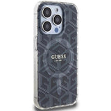 Guess IML GCube with MagSafe Hard Case for iphone 15 Pro Max 6.7" Black - GUHMP15XHGCUSTGK