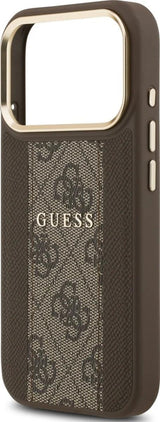 Guess 4G Stripe Case with MagSafe for iPhone 17 Pro 6.3" Brown - GUHMP17LPG4SEMCW