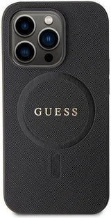 Guess Saffiano Hard Case with MagSafe for iphone 15 Pro 6.1" Black - GUHMP15LPSAHMCK
