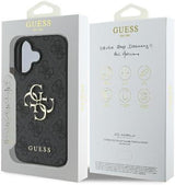 Guess 4G Big Logo Case for iPhone 16 6.1" Black - GUHCP16S4GMGGR
