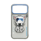Nimmy Cool & Cute 2.0 Terrier Dog Case with MagSafe Stand for iPhone 17 Pro Max 6.9" Grey Blue - N-YJKM-CXZJZH-IP17-PRO-MAX-019